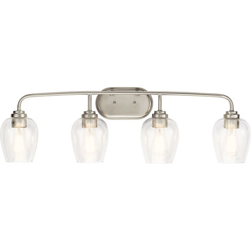 Valserrano 4 Light 34 inch Brushed Nickel Wall Mt Bath 4 Arm Wall Light