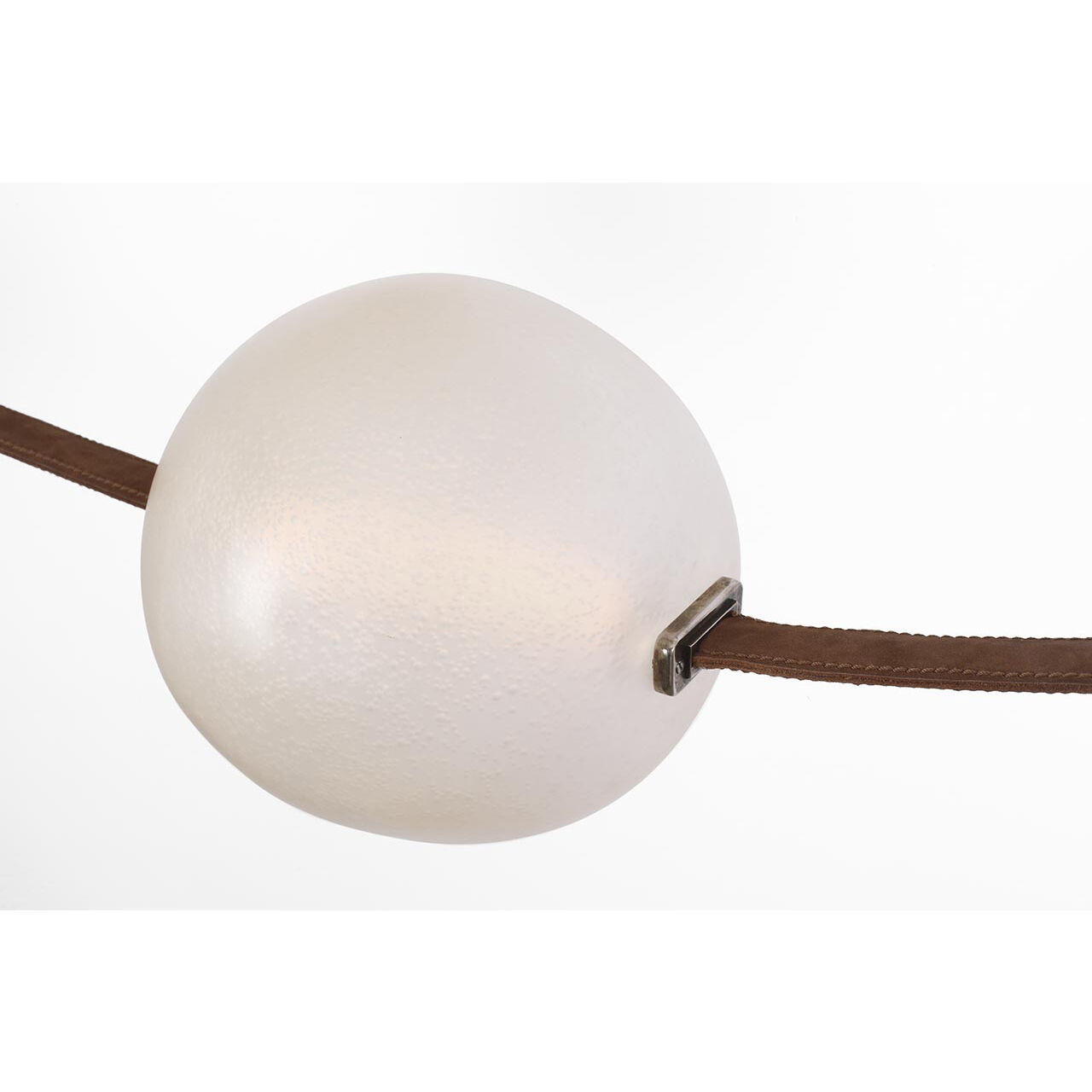 Anne-Marie Barton Dune LED 8 inch Russet Suede and Mottled Pewter Belted Light Ceiling Light