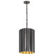 Allegra 1 Light 12 inch Gunmetal and Gold Single Pendant Ceiling Light