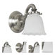 Traditional Brass 1 Light 5 inch Pewter Bath Sconce Wall Light