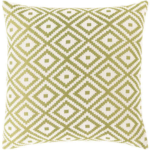 Kanga 18 X 18 inch Dark Green/Medium Gray/Cream Pillow Kit, Square