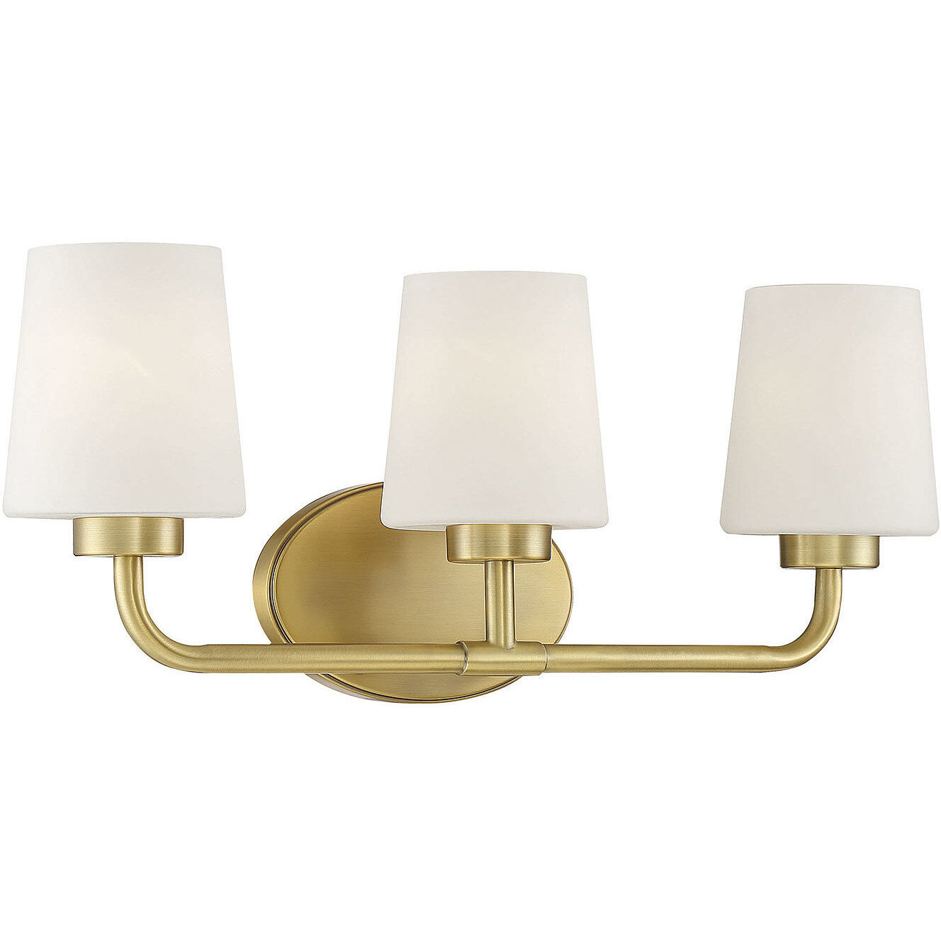 Capra 3 Light 22 inch Warm Brass Bathroom Vanity Light Wall Light, Essentials