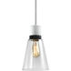 Zigrina 1 Light 7.13 inch Matte White with Satin Brushed Black Pendant Ceiling Light