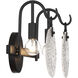 Addison 2 Light 16 inch Black Bathroom Vanity Light Wall Light