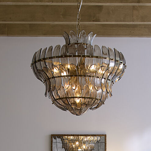 Arcade 10 Light 26 inch Brass Chandelier Ceiling Light