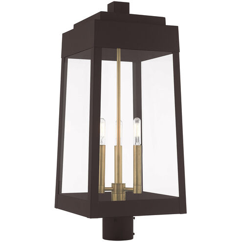 Oslo 3 Light 25 inch Bronze Outdoor Post Top Lantern