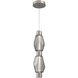 Gem LED 28 inch Metallic Beige Silver Pendant Ceiling Light in Smoke, Mandrel