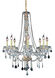 Verona 8 Light 28 inch Gold Dining Chandelier Ceiling Light in Clear, Royal Cut