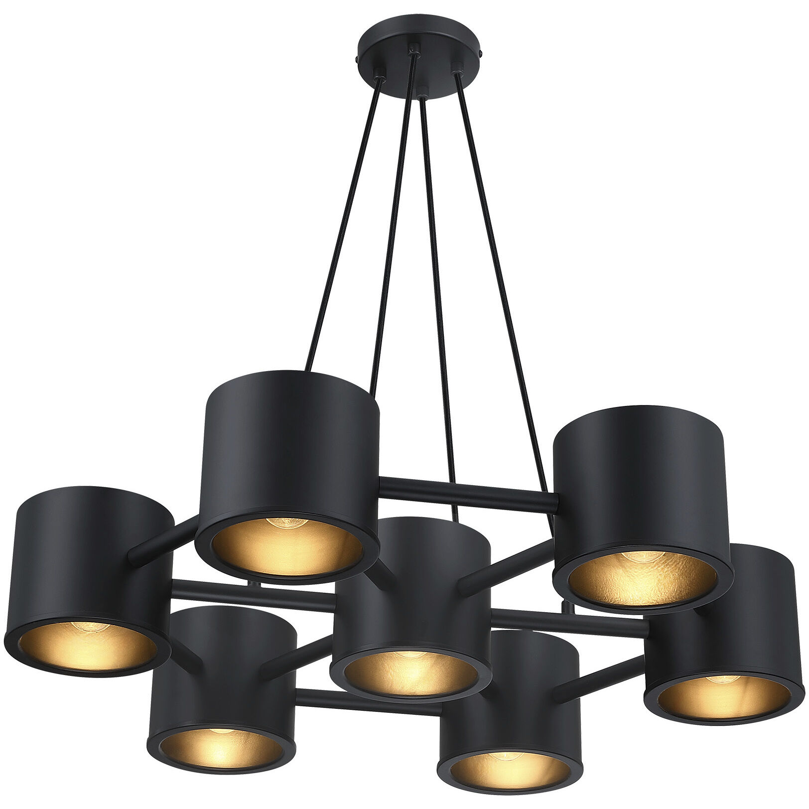 Fleur Oasis LED 30 inch Matte Black Chandelier Ceiling Light