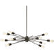 Nebraska LED 17 inch Espresso Horizontal Pendant Ceiling Light