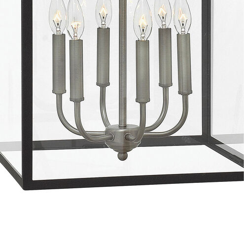 Clarendon 6 Light 16 inch Aged Zinc with Antique Nickel Indoor Foyer Light Ceiling Light
