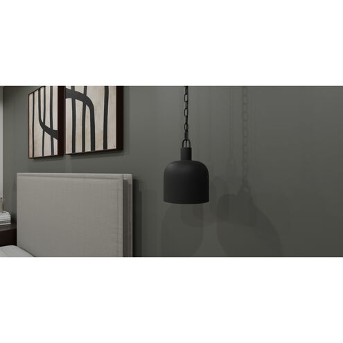 Piccolo 1 Light 8 inch Matte Black Mini Pendant Ceiling Light, Small