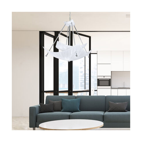 East Side 6 Light 35 inch Chrome Chandelier Ceiling Light, The Way