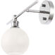 Collier 1 Light 14.7 inch Chrome Wall sconce Wall Light, Left