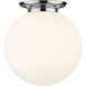 Beacon 1 Light 17.75 inch Polished Chrome Flush Mount Ceiling Light