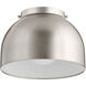 Dome 1 Light 11.25 inch Satin Nickel Flush Mount Ceiling Light