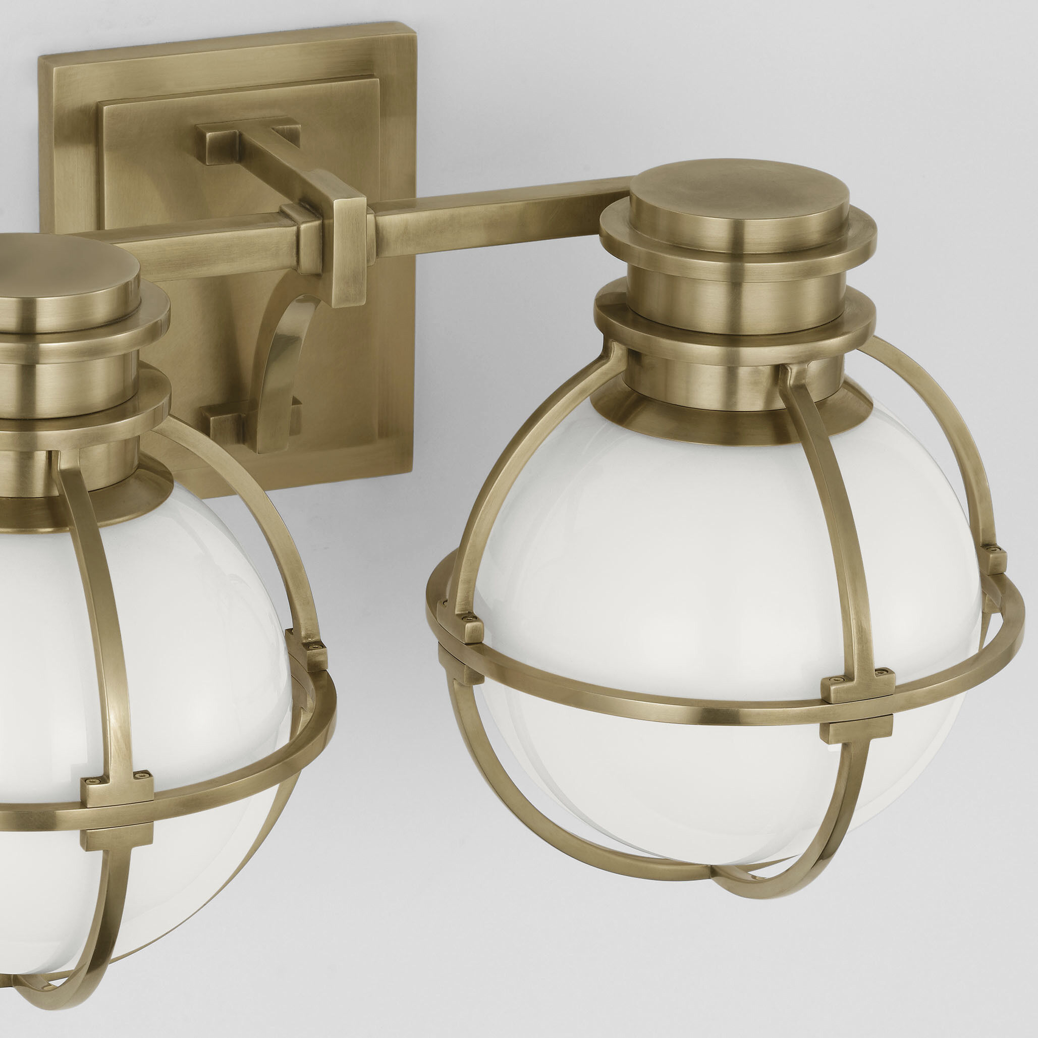 Chapman & Myers Gracie LED 14.25 inch Antique-Burnished Brass Double Sconce Wall Light