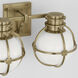 Chapman & Myers Gracie LED 14.25 inch Antique-Burnished Brass Double Sconce Wall Light