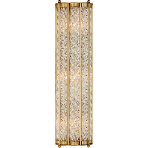 AERIN Eaton 3 Light 5.5 inch Hand-Rubbed Antique Brass Linear Sconce Wall Light