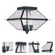 Westover 3 Light 12 inch Black Outdoor Flush Mount