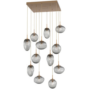 Cosmos LED LED Novel Brass Chandelier Ceiling Light, Square Multi-Pendant