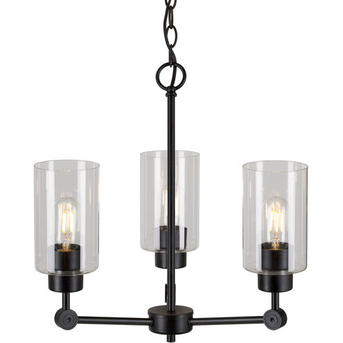 Jayden 3 Light 18 inch Black Chandelier Ceiling Light