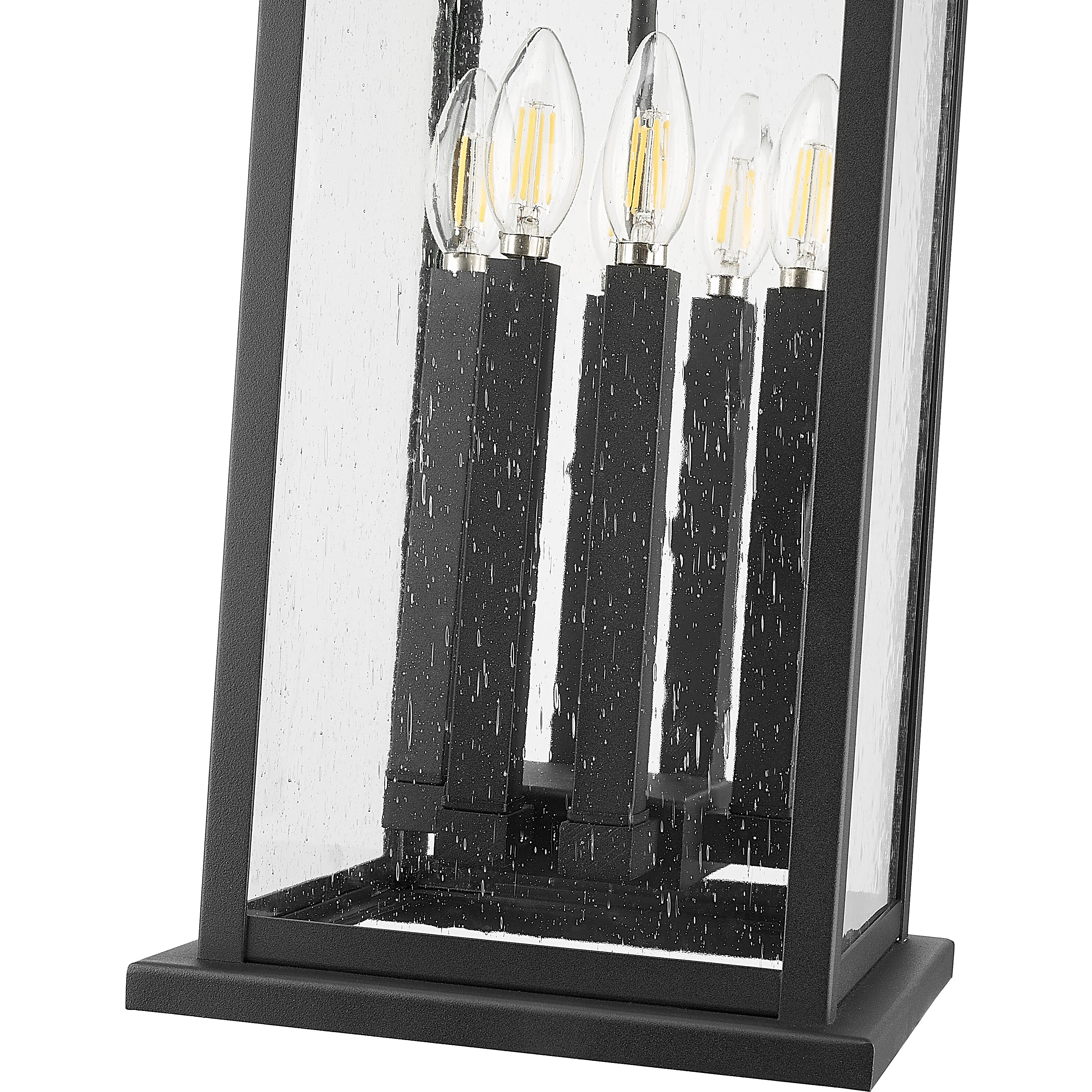 Tiberius 6 Light 12 inch Black Outdoor Chain Mount Ceiling Fixture