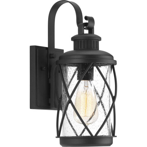 Hollingsworth 1 Light 15 inch Textured Black Outdoor Wall Lantern, Small