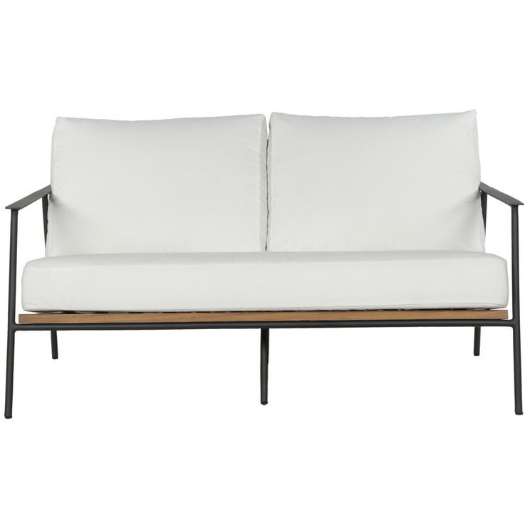 Milan Stinson White Outdoor Sofa, 2 Seater