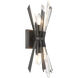 Elsa 2 Light 6.63 inch Midnight Graphite Wall Sconce Wall Light