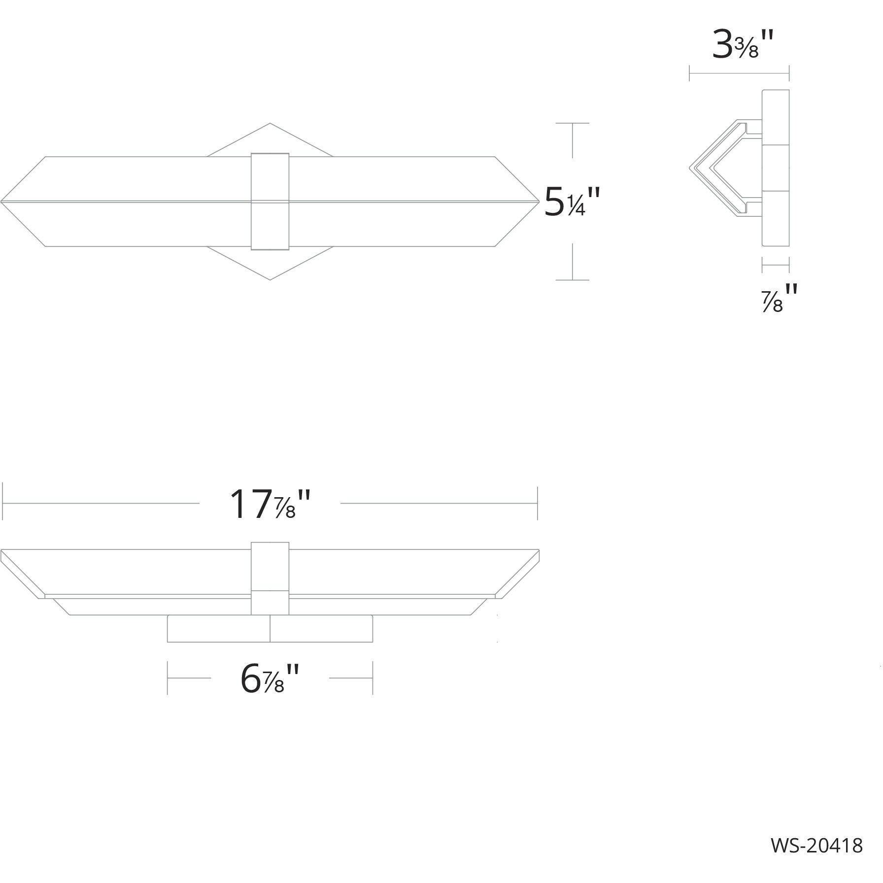 Javelin 1 Light 18 inch Brushed Nickel Bath Vanity Light Wall Light
