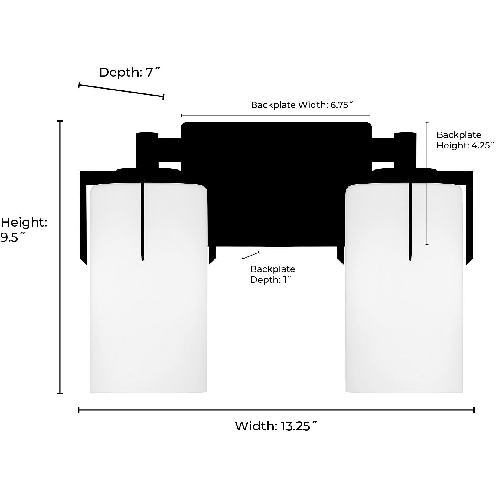 Froselle 2 Light 13.25 inch Polished Nickel Bathroom Vanity Light Wall Light