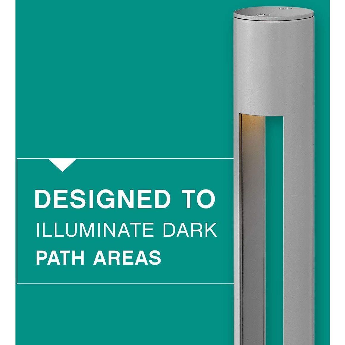 Atlantis 12v 4.00 watt Titanium Landscape Path Bollard, Round