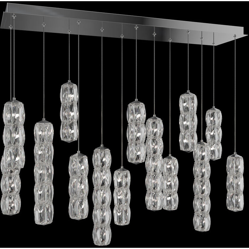 Signature Verve LED Polished Stainless Steel Multi-Light Pendant Ceiling Light