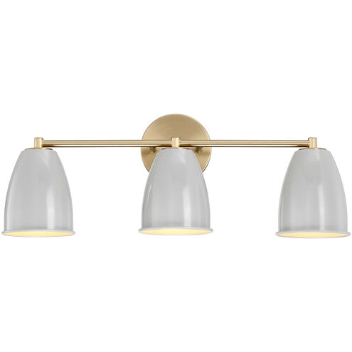 Biba 3 Light 24 inch Brushed Gold Vanity Light Wall Light