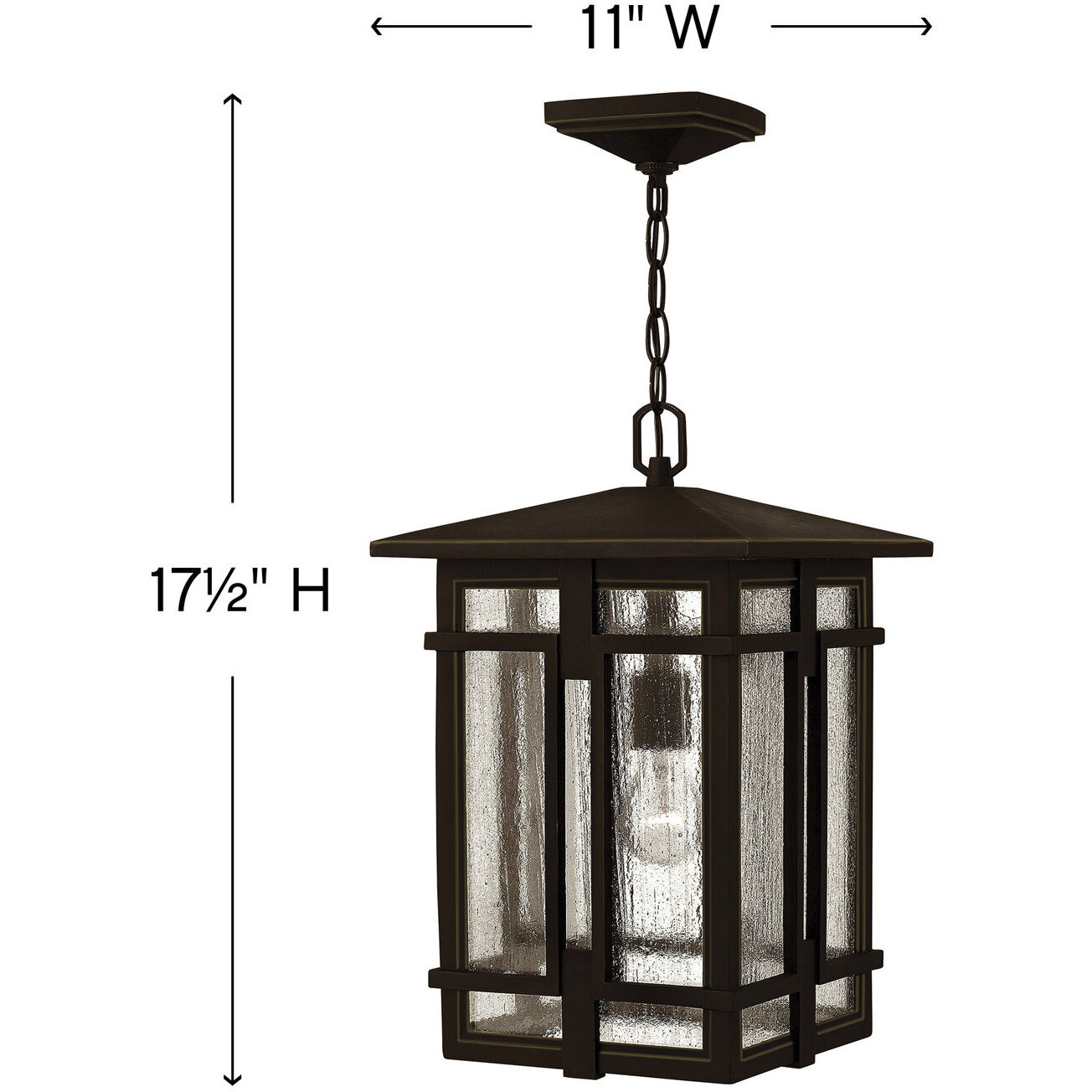 Tucker 1 Light 11 inch Oil Rubbed Bronze Outdoor Hanging Lantern