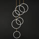 Hoopla LED 25 inch White and Gold Single Pendant Ceiling Light in White/Gold