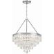 Calypso 6 Light 20 inch Polished Chrome Chandelier Ceiling Light
