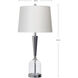 Cameron 32 inch 60 watt Clear and Silver Table Lamp Portable Light
