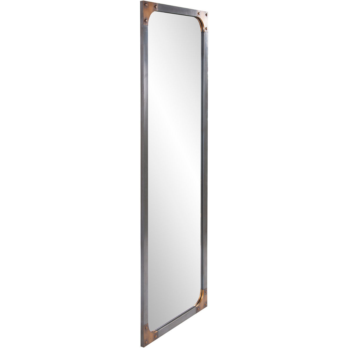 Atlas 72 X 24 inch Gunmetal Gray Wall Mirror