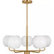 Rory 5 Light 21 inch Satin Brass Chandelier Ceiling Light