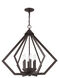 Prism 6 Light 26 inch Bronze Chandelier Ceiling Light