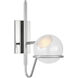 Avroko Crosby Wall Sconce Wall Light in 277V, Polished Nickel