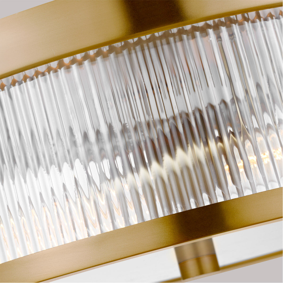 C&M by Chapman & Myers Geneva 2 Light 14 inch Burnished Brass Flush Mount Ceiling Light