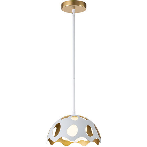 Pebbles 1 Light 10 inch White Mini Pendant Ceiling Light
