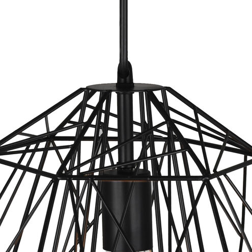 Bagheera 1 Light 20 inch Black Down Pendant Ceiling Light