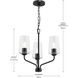 Celino 3 Light 18 inch Black Chandelier Ceiling Light