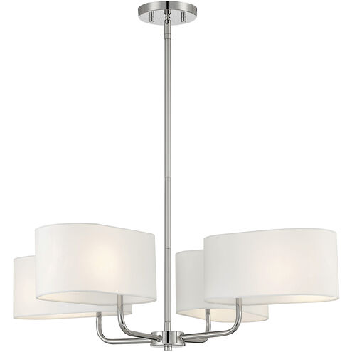 Midtown 4 Light 30 inch Polished Nickel Chandelier Ceiling Light 