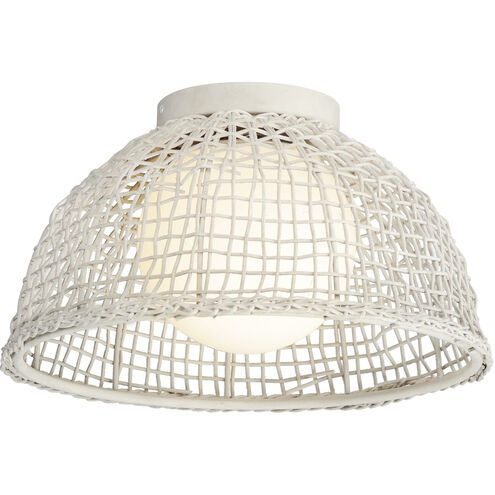 Cestino 1 Light 15.75 inch Weathered White Flush Mount Ceiling Light