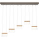 More Cowbell LED 40.3 inch White Pendant Ceiling Light in Clear